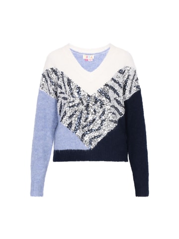 IZIA Women Sweater in offwhite blue