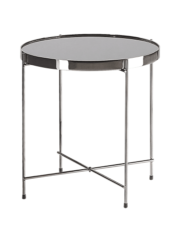 Beliani Beistelltisch LUCEA in Schwarz/Silber - (W) 40 x (H) 44 x (L) 40 cm