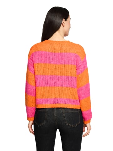 CARTOON Strickpullover mit Rundhalsausschnitt in Orange/Pink