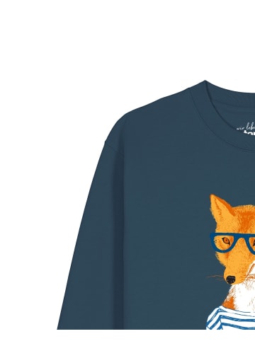 wat? Apparel Sweatshirt Fuchs in Petrol