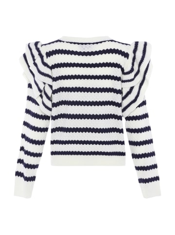 faina Women Sweater in Wollweiss Marine