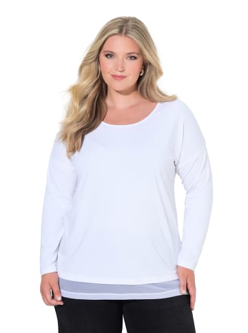 MIAMODA Langarmshirt in schneeweiß