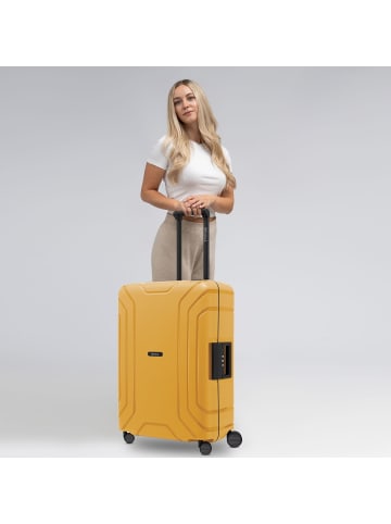 Redolz Essentials 15 4-Rollen Trolley 65 cm mit Dreipunkt-Verschluss in dark yellow