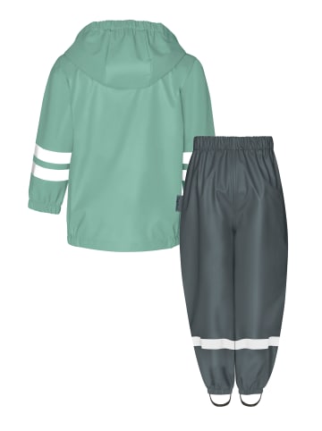 Playshoes Regen-Set Halbhose Basic in grün