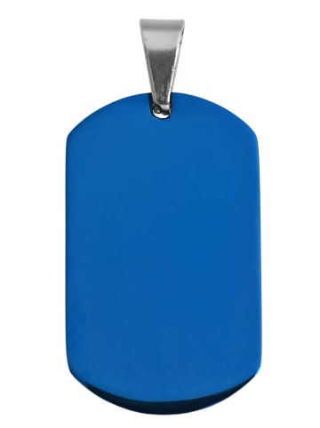 Adeliás Unisex Anhänger aus Edelstahl in blau