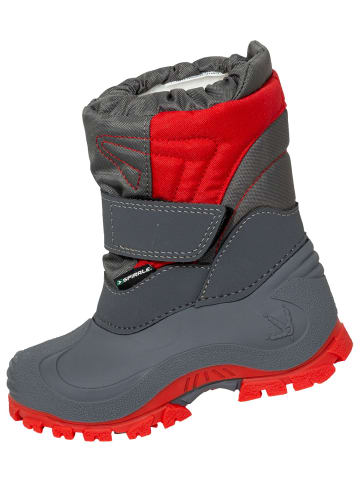 Spirale Kinder-Winterstiefel Jawa gefüttert in grau/rot