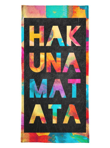 Juniqe Handtuch "Hakuna Matata 1" in Bunt & Schwarz