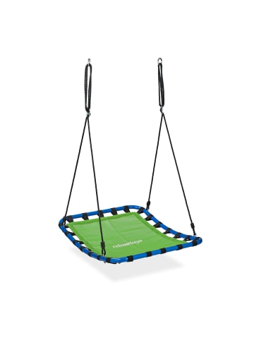 relaxdays Nestschaukel in Grün - (B)76 x (H)160 x (T)103 cm