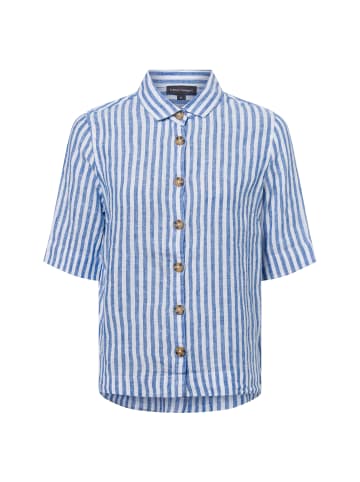 Franco Callegari Leinenbluse in hellblau weiß - 0058