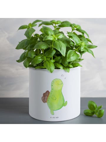 Mr. & Mrs. Panda Übertopf Schildkröte Pfeifen ohne Spruch in Weiß