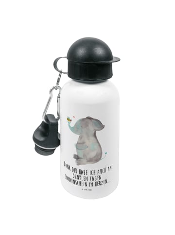 Mr. & Mrs. Panda Wasserflasche Elefant Biene mit Spruch in Weiß