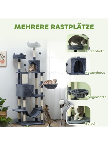 Pawhut Kratzbaum Dunkelgrau 60L x 50B x 206H cm