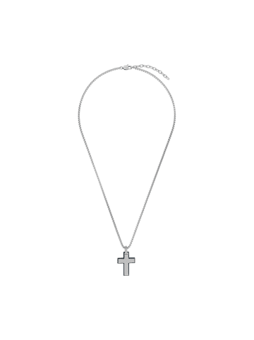 s.Oliver Kette mit Anhänger Edelstahl, IP schwarz in Grau