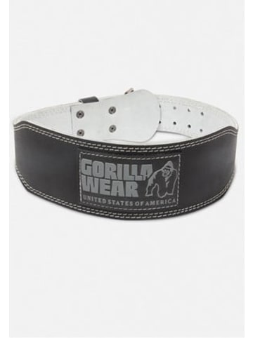 Gorilla Gewichthebergürtel - Leder 4 Zoll - Schwarz/Grau