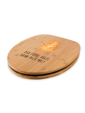 Mr. & Mrs. Panda Toilettendeckel Katze Frühaufsteher mit Spruch in Braun