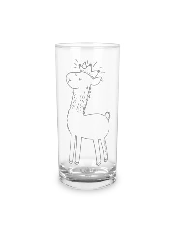 Mr. & Mrs. Panda Wasserglas Lama König ohne Spruch in Transparent