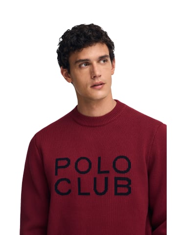 Polo Club Pullover in Granat