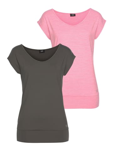 H.I.S. Funktionsshirt in anthrazit-rosa