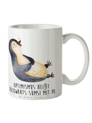 Mr. & Mrs. Panda Tasse Pinguin Lachen mit Spruch in Weiß