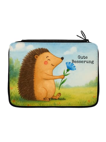 Mr. & Mrs. Panda Menschrmäppchen Igel Blumen Design mit Spruch in Weiß