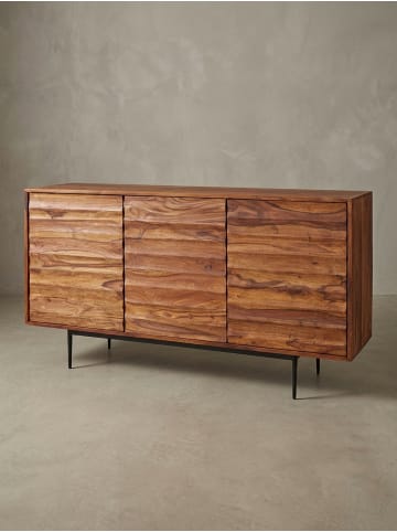 KADIMA DESIGN Charmantes Sheesham Sideboard, 150 cm Breit, 3 Türen, für Wohnräume