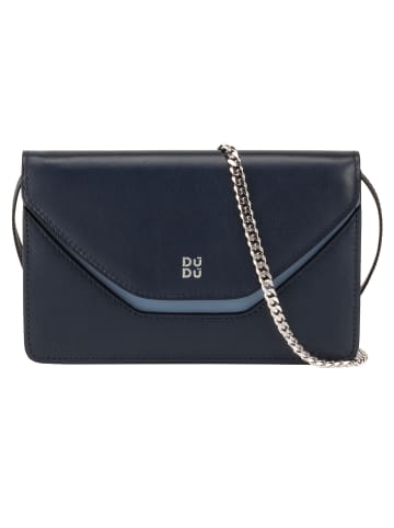 DuDu Umhängetasche Leder 19 cm navy