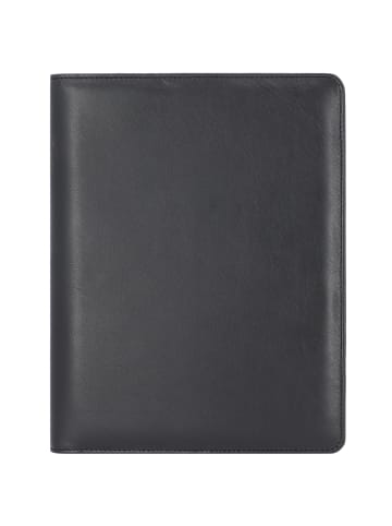 Alassio Cremona II Schreibmappe Leder 32 cm schwarz