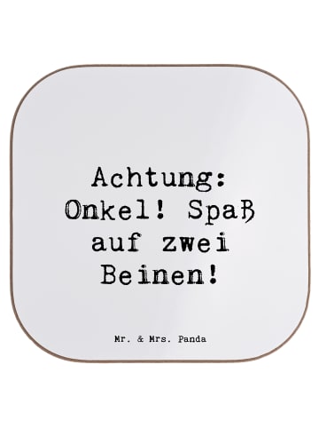 Mr. & Mrs. Panda Untersetzer Spaßiger Onkel mit Spruch in Weiß