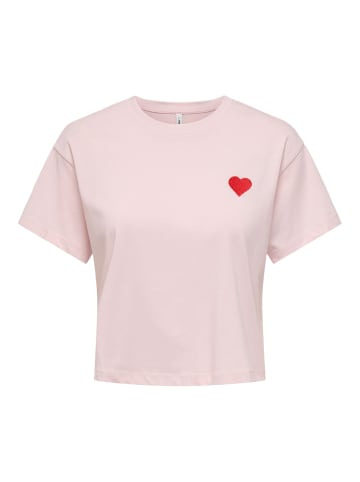 ONLY T-Shirt 1er Pack in Rosa