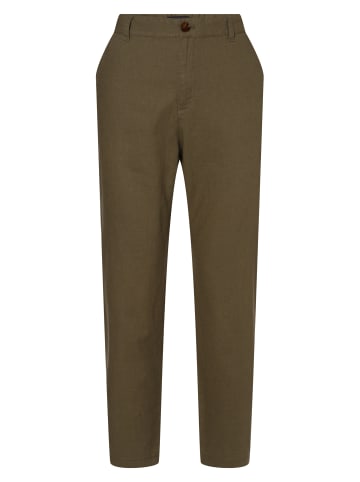 Franco Callegari Hose mit Leinen-Anteil in khaki