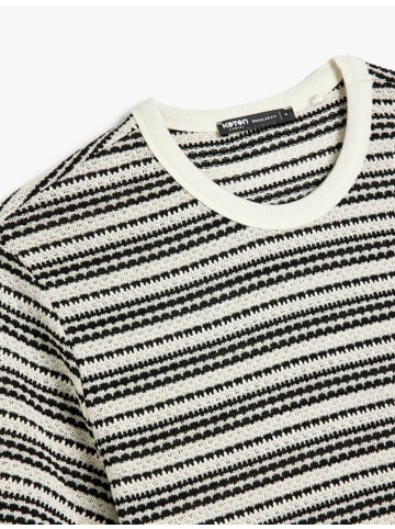 KOTON TSHIRT SS in Schwarz Gestreift