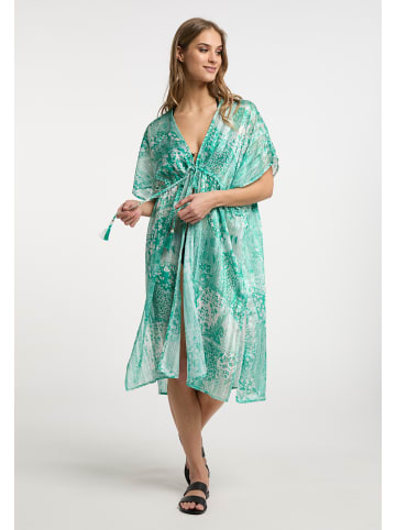 IZIA Damen Kimono in Grün Weiss
