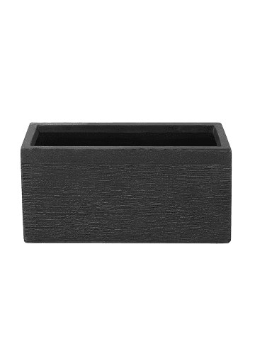 Beliani Outdoor Blumentopf MYRA in Schwarz - (W) 50 x (H) 24 x (L) 23 cm