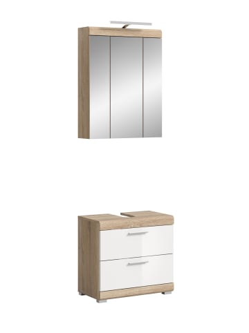 ebuy24 Badmöbelset Lambada Weiß 60 x 34 cm