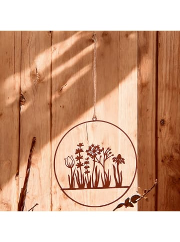 UNUS Aufhänger Blumenornament in Rost