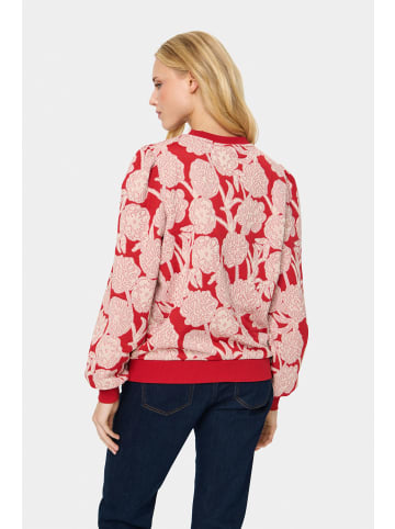 SAINT TROPEZ Strickpullover AbnaSZ Gerade Passform in Equestrian Red