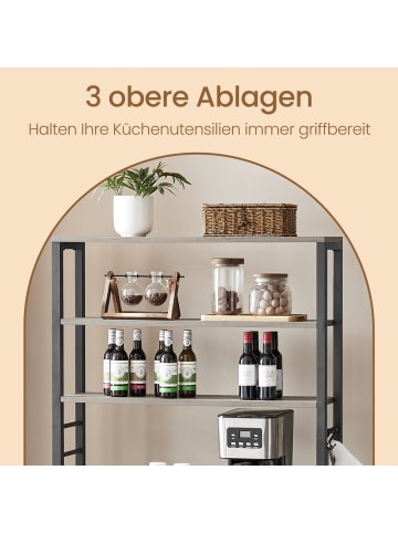 VASAGLE Küchenregal Barnet in Greige-schwarz - (B)80 x (H)167 x (T)40 cm