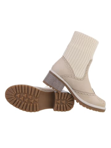 Ital-Design Stiefelette in Beige