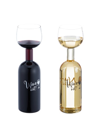 relaxdays Weinflasche Glas in Transparent - 750 ml