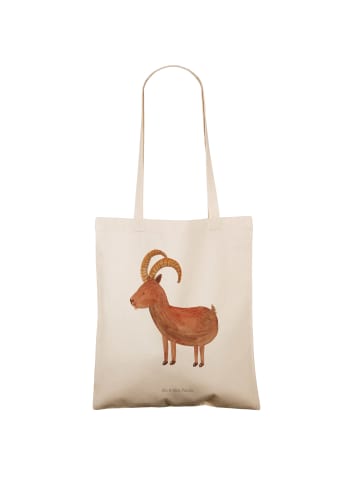 Mr. & Mrs. Panda Shopping Tasche Sternzeichen Steinbock ohne Spruch in Creme