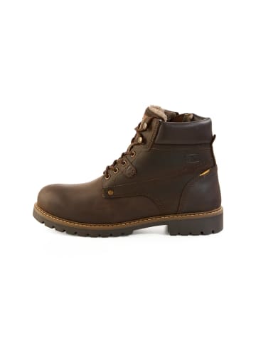 Camel Active Schnürschuhe aus echtem Leder in Dunkelbraun