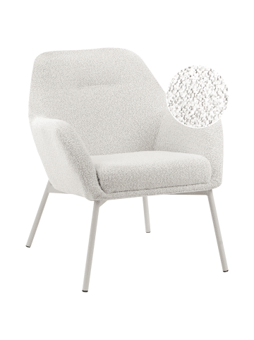 Beliani Sessel JABRO in Weiß - (W) 65 x (H) 78 x (L) 70 cm