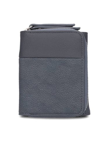Zwei Eva Geldbörse 9 cm nubuk blue