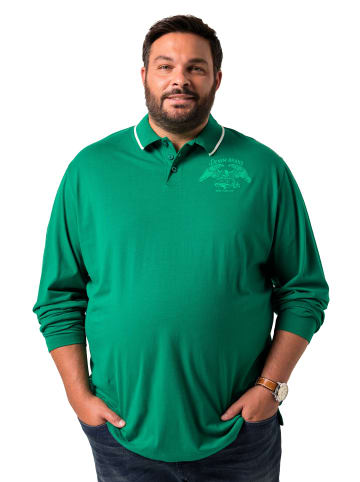 Men Plus Poloshirt in smaragd grün