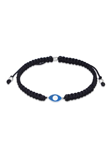 KUZZOI Armband 925 Sterling Silber Evil Eye in Schwarz