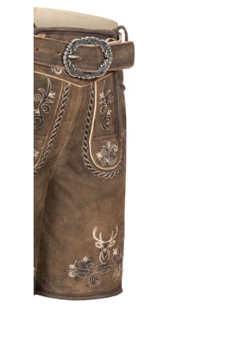Nübler Kinderlederhose kurz Edgar in Braun