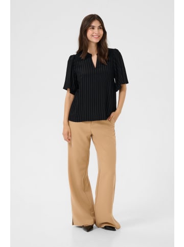 CULTURE Kurzarm-Bluse CUchenitha Feminine in Black