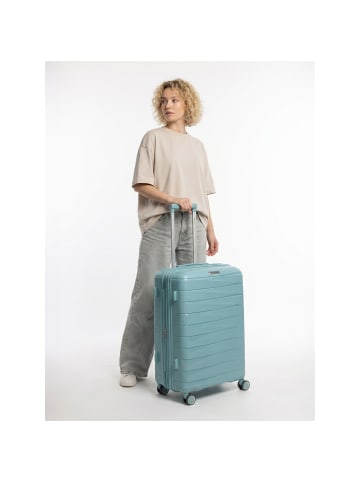 Franky London 4 Rollen Trolley M 65 cm mit Dehnfalte mint green