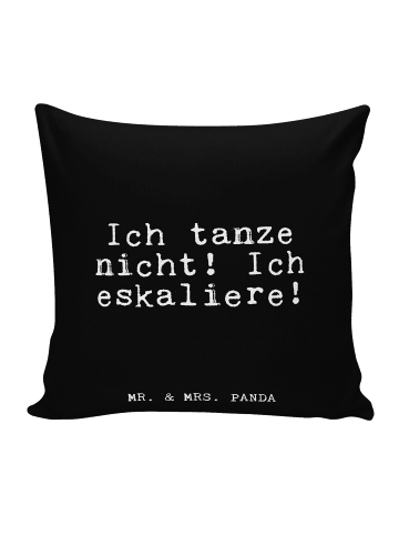 Mr. & Mrs. Panda kuschelkissen 40x40 Ich tanze nicht! Ich... mit... in Schwarz