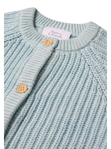 Stellou & friends Gerippter Strick-Cardigan in Pistazie
